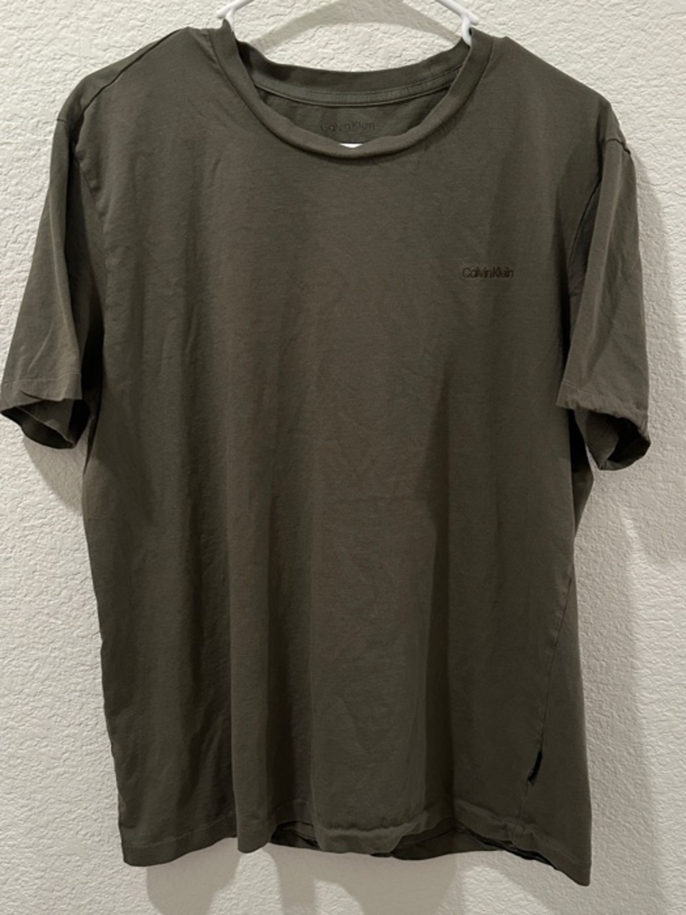 Calvin Klein Olive Crew Neck Short Sleeve Tee